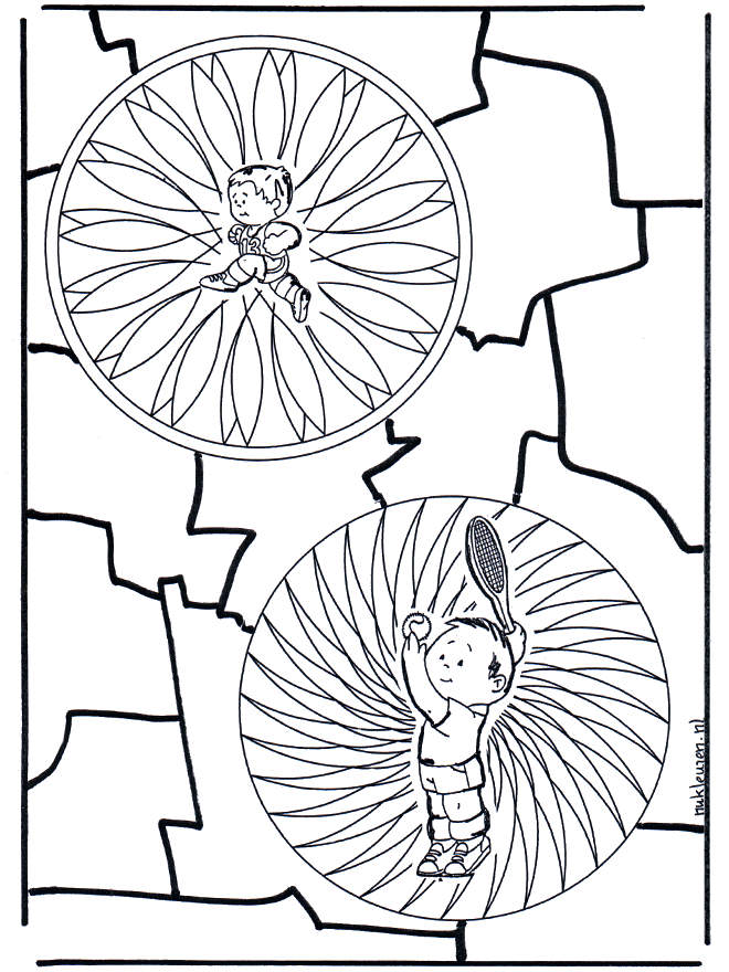 Mandala Dual Infantil - Mandalas infantiles