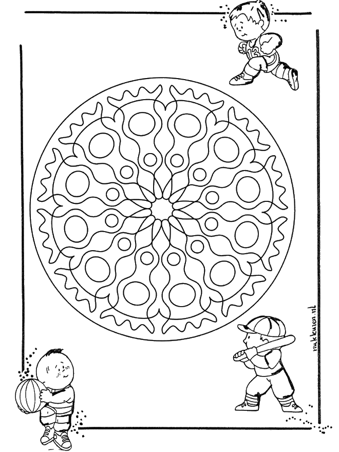 Mandala Geométrico Infantil 1 - Mandalas infantiles