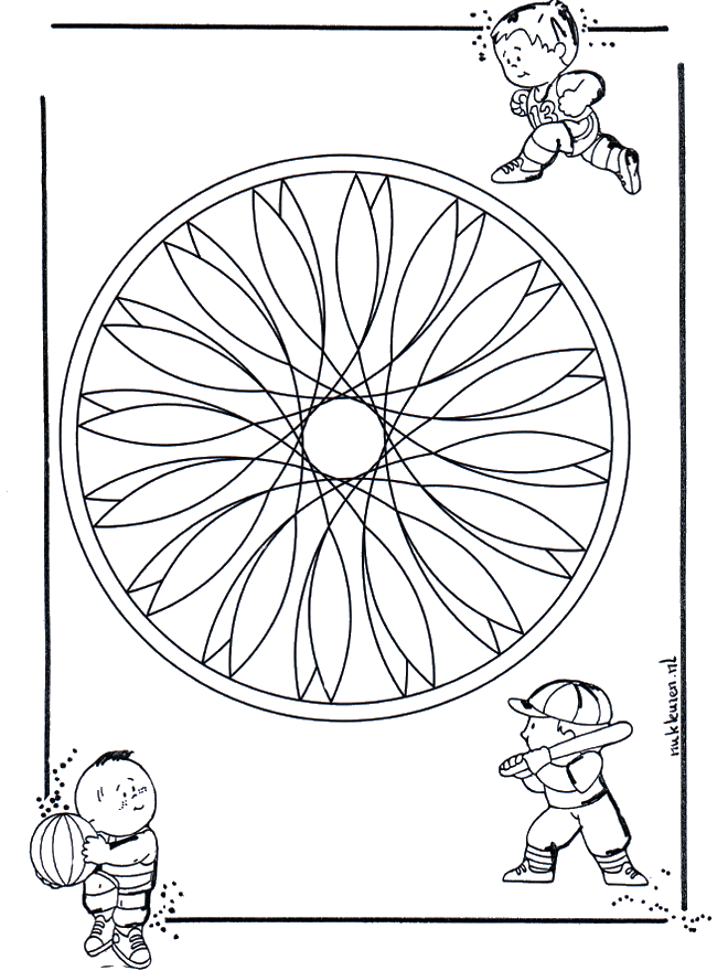 Mandala Geométrico Infantil 2 - Mandalas infantiles