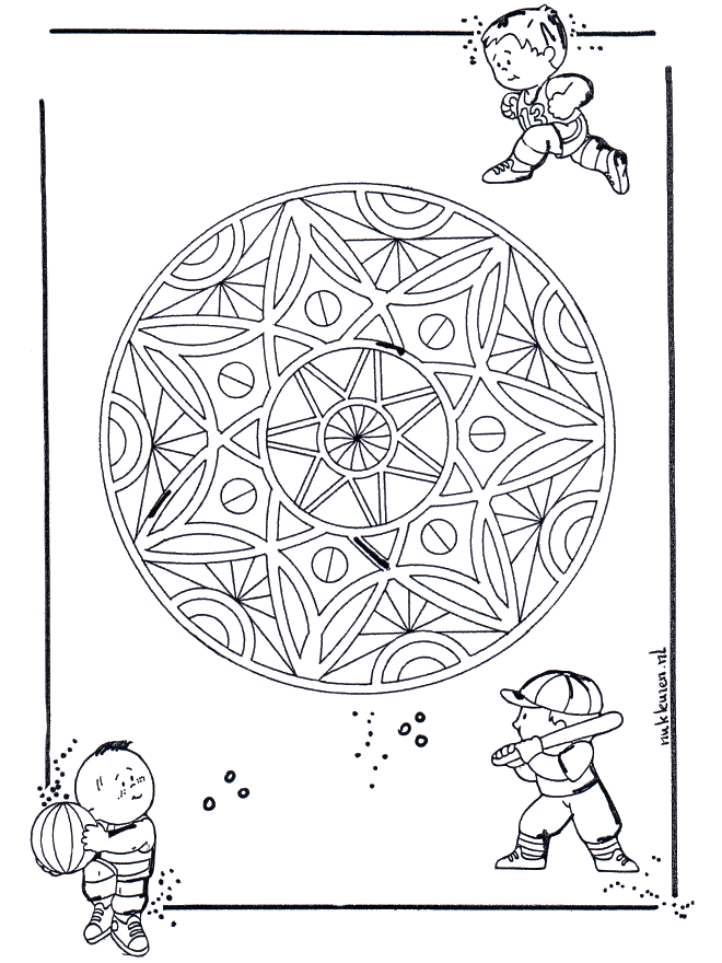 Mandala Geométrico Infantil 3 - Mandalas infantiles