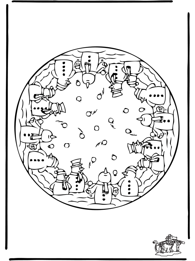 Mandala - invernal 2 - Pinta la Navidad