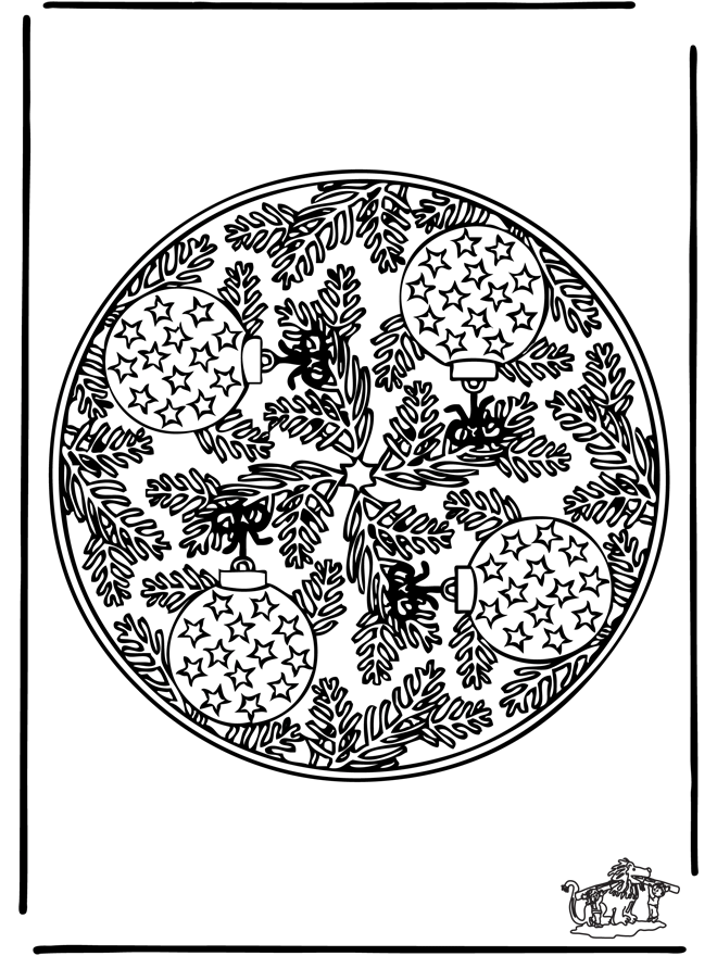 Mandala navideño 5 - Pinta la Navidad