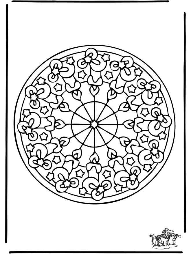 Mandala navideño 7 - Pinta la Navidad