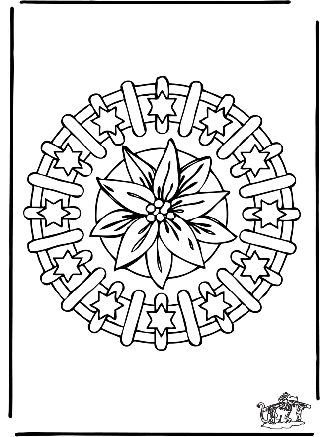 Mandala navideño 8 - Pinta la Navidad