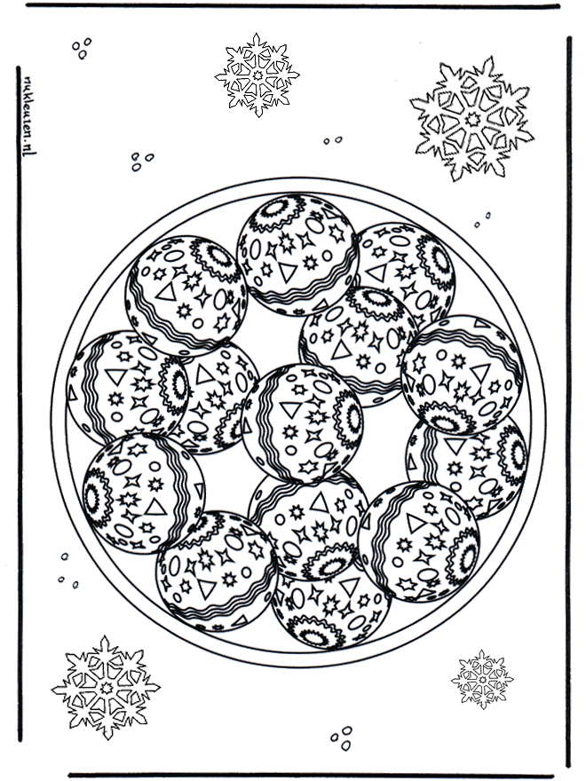 Mandala navideño - Pinta la Navidad