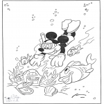 Personajes - Mickey en el agua