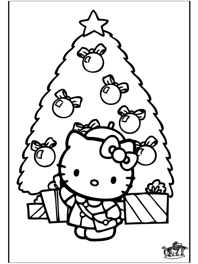 Navidad - Hello Kitty - Pinta la Navidad
