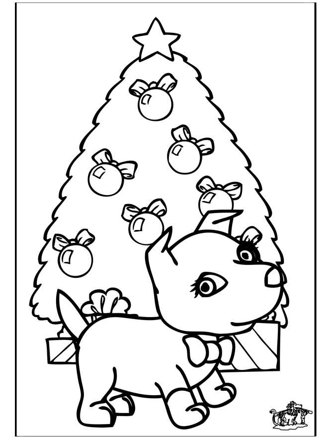 Navidad - Perro 2 - Pinta la Navidad