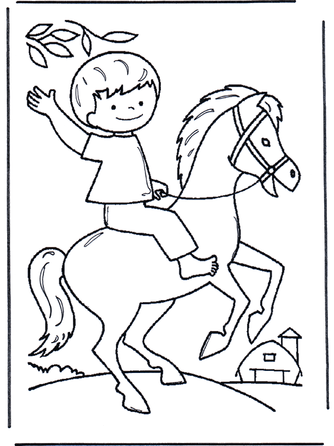 Niño a caballo - Caballos