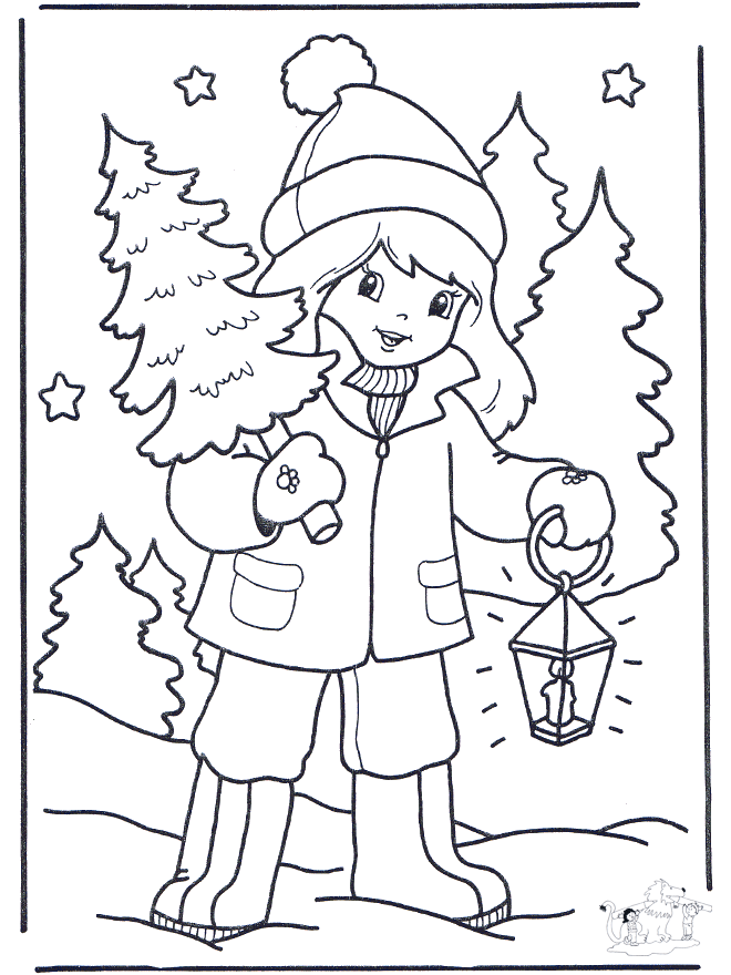 Niño con árbol de Navidad 1 - Pinta la Navidad