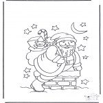 Navidad - Papá Noel en la chimenea