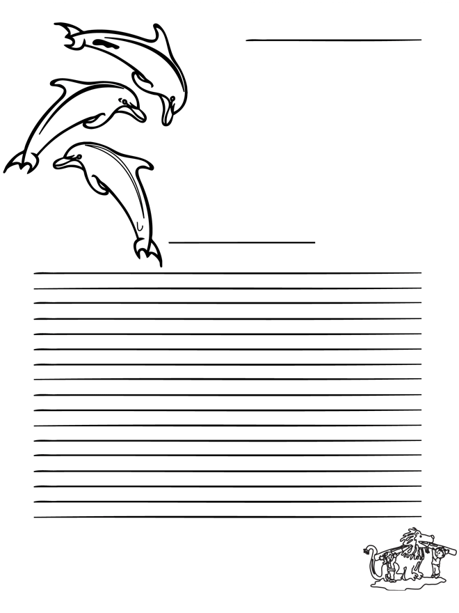 Papel de cartas de delfín - Papel de cartas