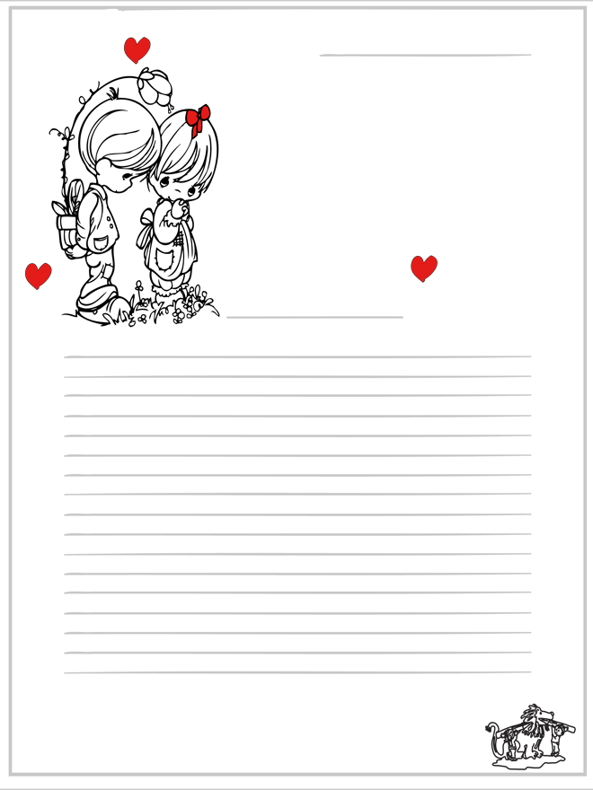 Papel de Cartas de San Valentín - San Valentín