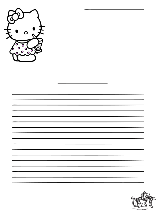 Papel de cartas - Hello Kitty - Papel de cartas