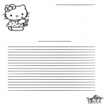 Manualidades - Papel de cartas - Hello Kitty