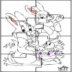 Manualidades - Puzzle de Conejo de Pascua