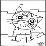 Manualidades - Puzzle gato