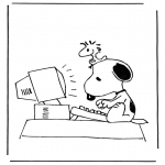 Personajes - Snoopy en el ordenador