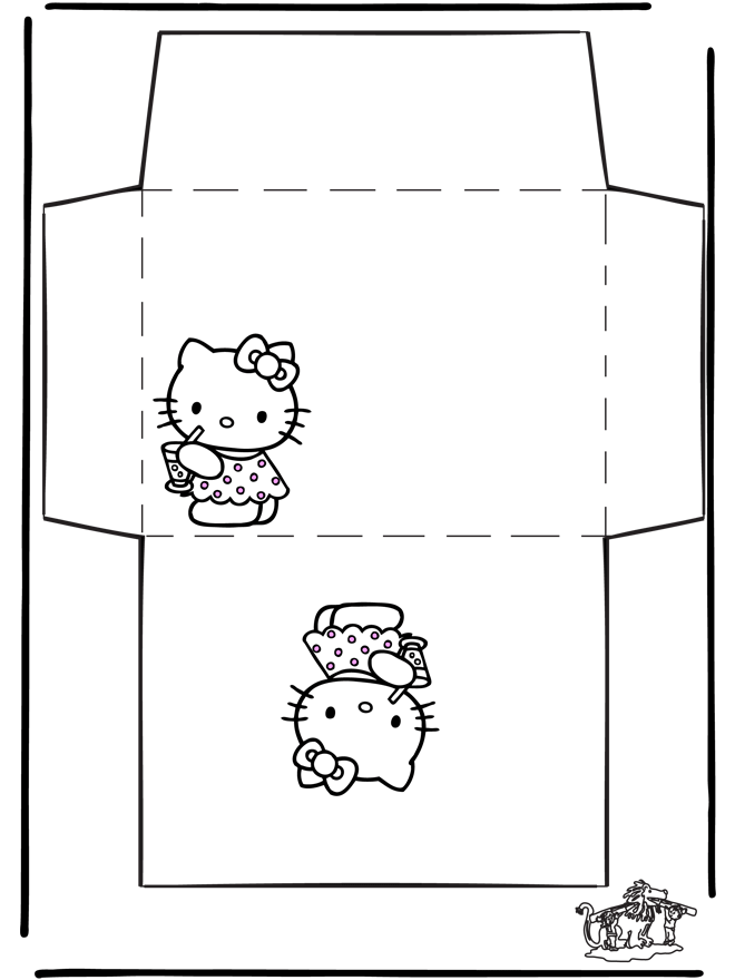 Sobre - Hello Kitty - Papel de cartas