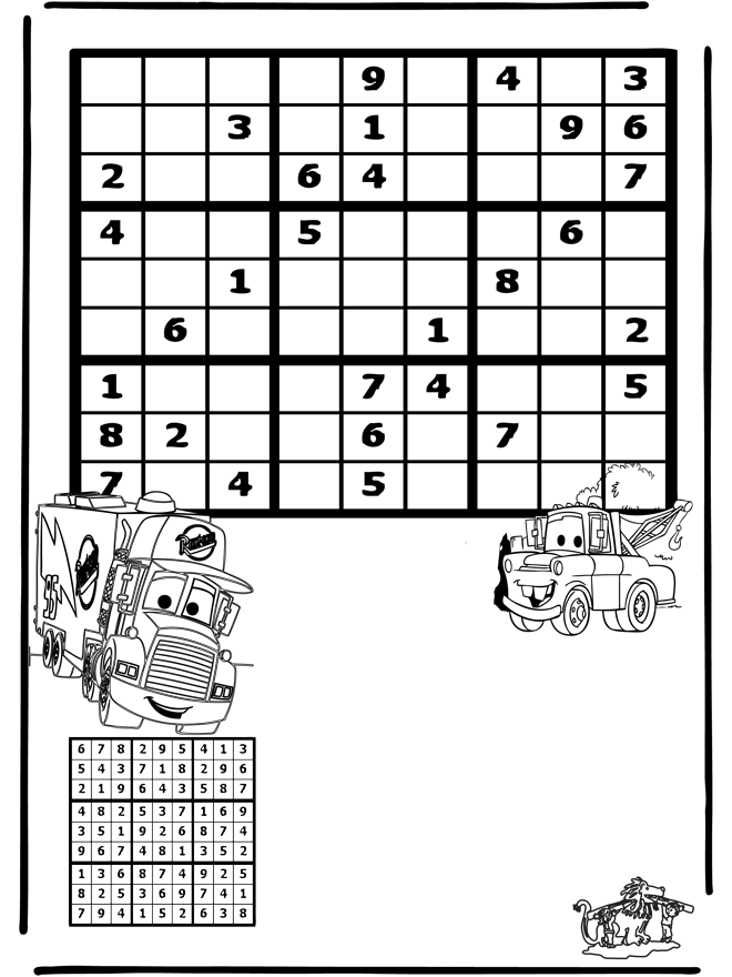 Sudoku de Cars - Puzzle