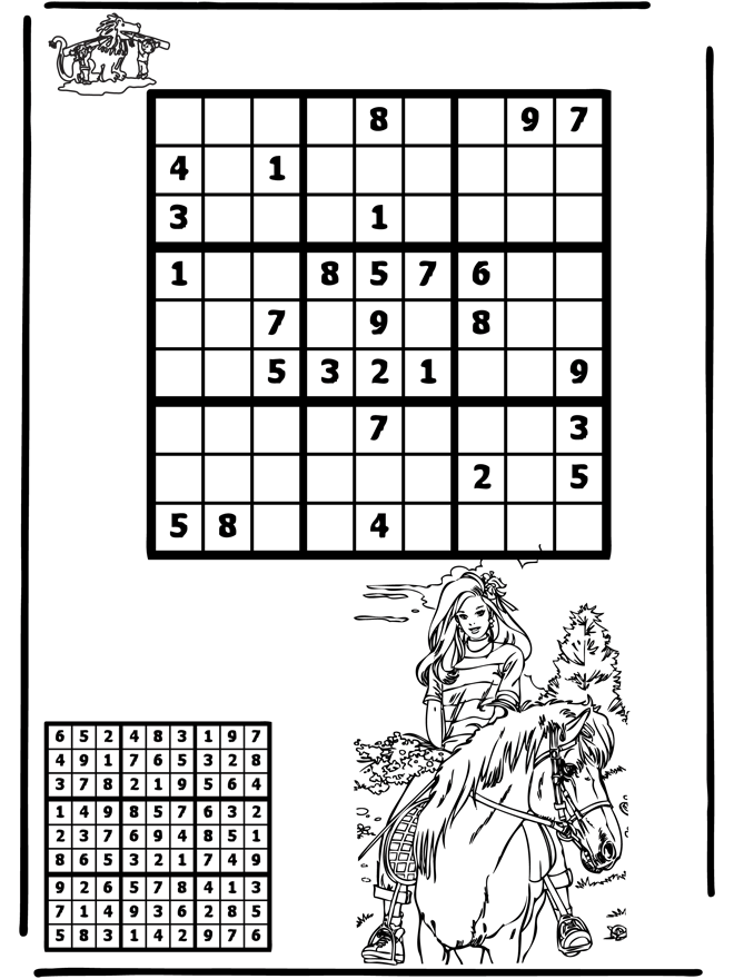 Sudoku de montar a caballo - Puzzle