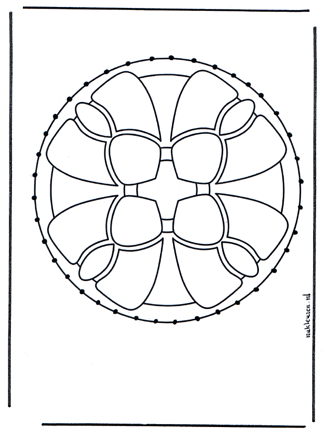 Tarjeta bordada 1 - Mandalas