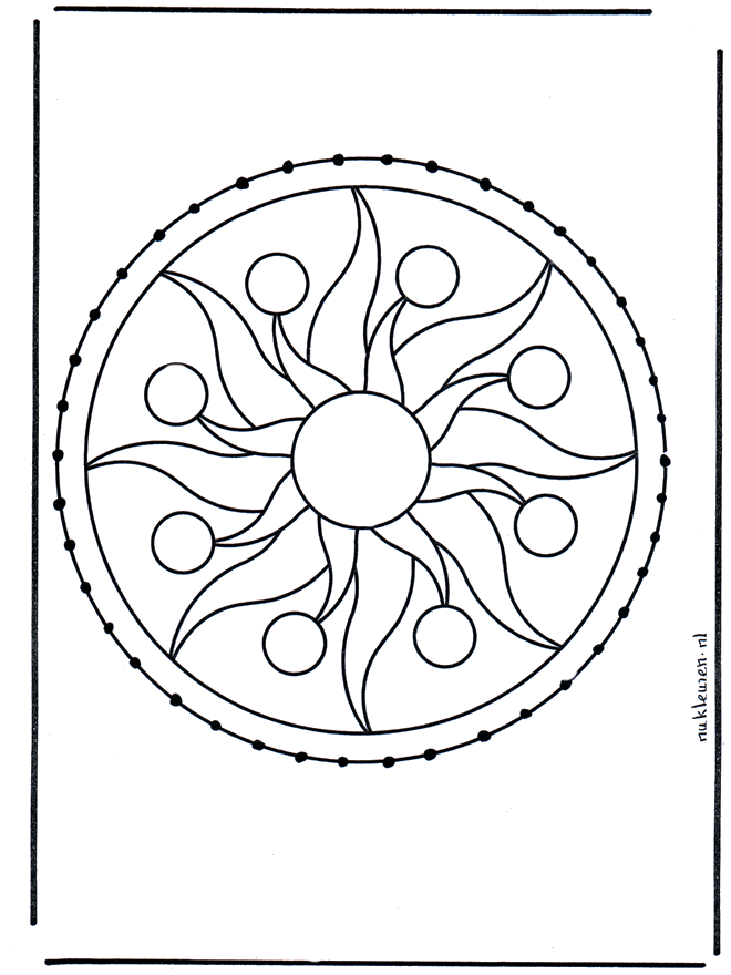 Tarjeta bordada 6 - Mandalas