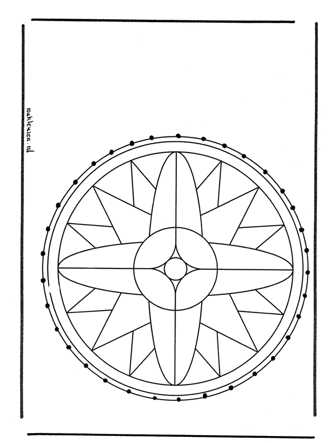 Tarjeta bordada con mandala 1 - Mandalas