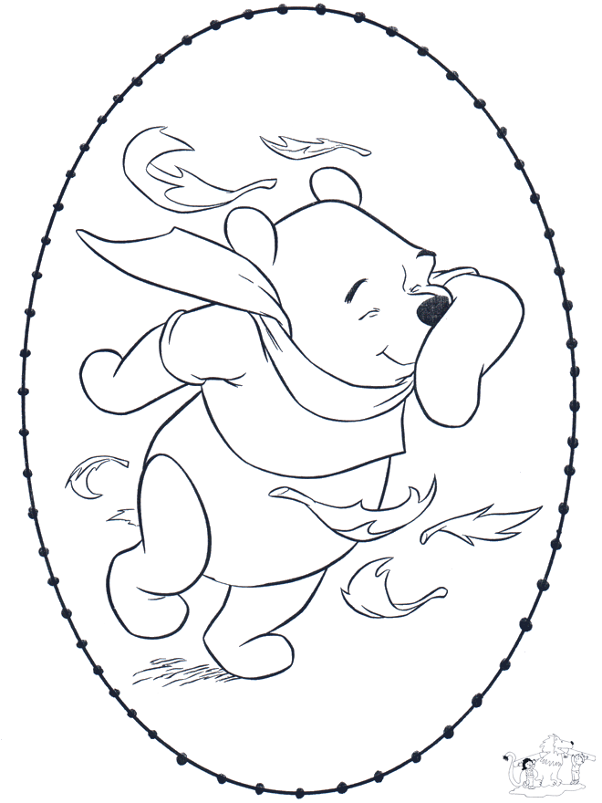 Tarjeta bordada de Pooh 1 - Personajes