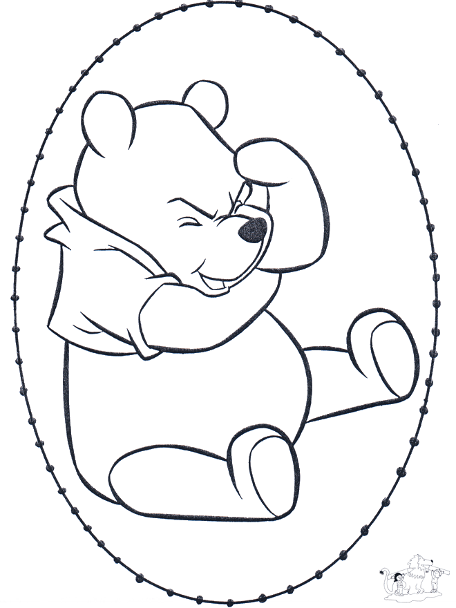 Tarjeta bordada de Winnie the Pooh 1 - Personajes