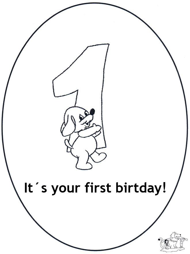 Tarjeta de cumpleaños: 1 años - Tarjetas