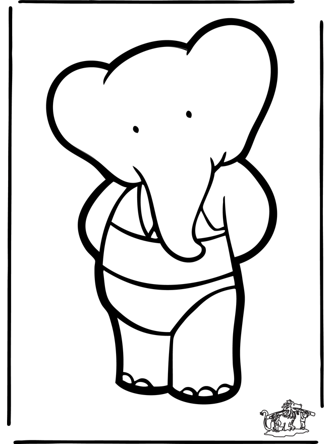 Tarjeta para perforar de Babar  1 - Personajes