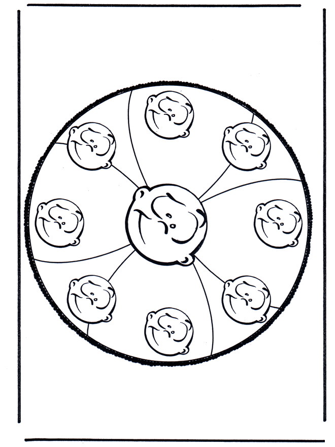 Tarjeta perforada 10 - Mandalas