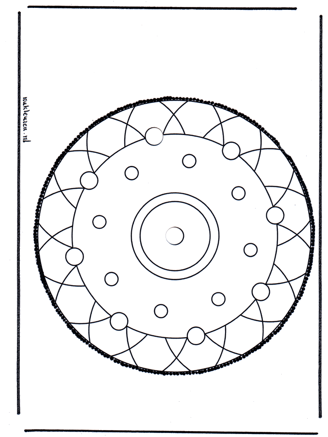 Tarjeta perforada 25 - Mandalas