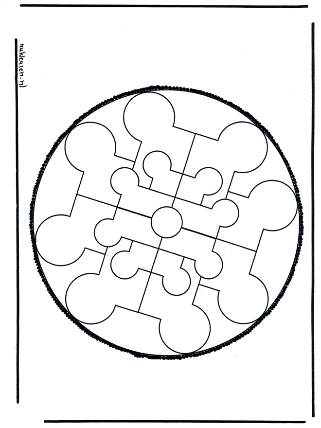 Tarjeta perforada 36 - Mandalas