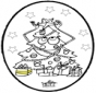 Tarjeta perforada de árbol de Navidad 3