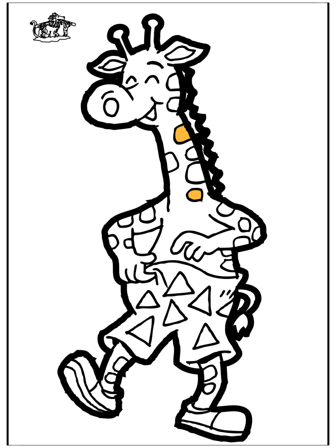 Tarjeta perforada - Giraffa - Animales