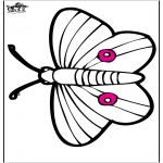 Animales - Tarjeta perforada - mariposa