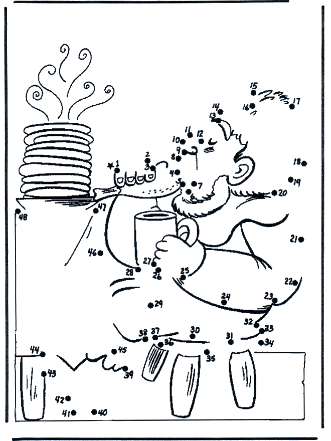 Une los números: Comida - Une los números