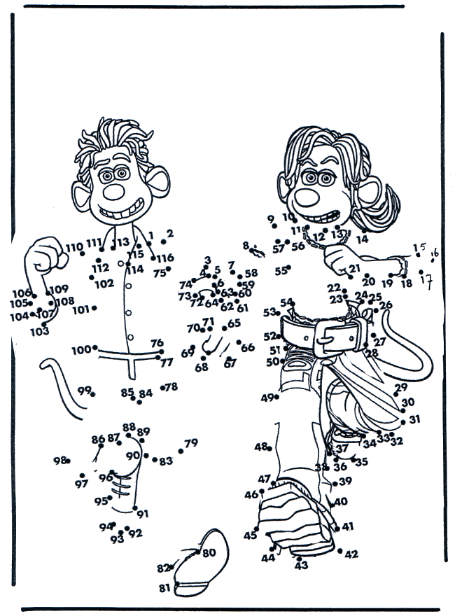 Une los números: Niño y niña - Une los números