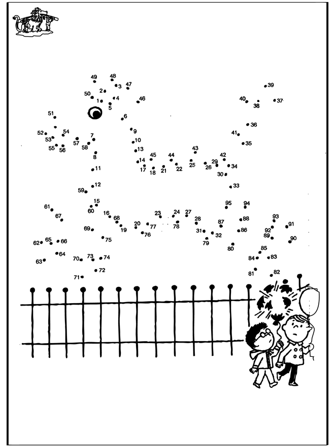 Une los puntos - Jardín zoológico - Une los números