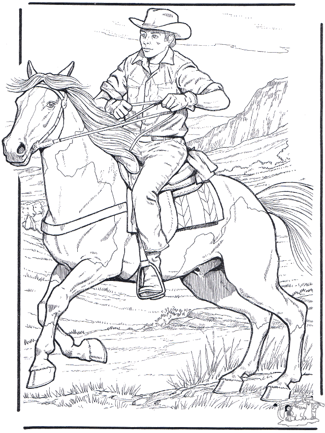 Vaquero con caballo - Caballos
